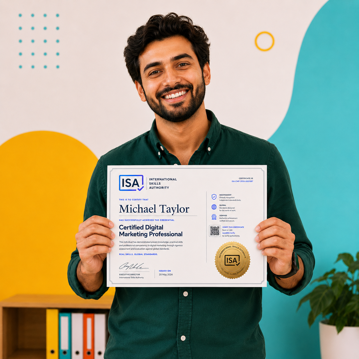 Professional with certificate