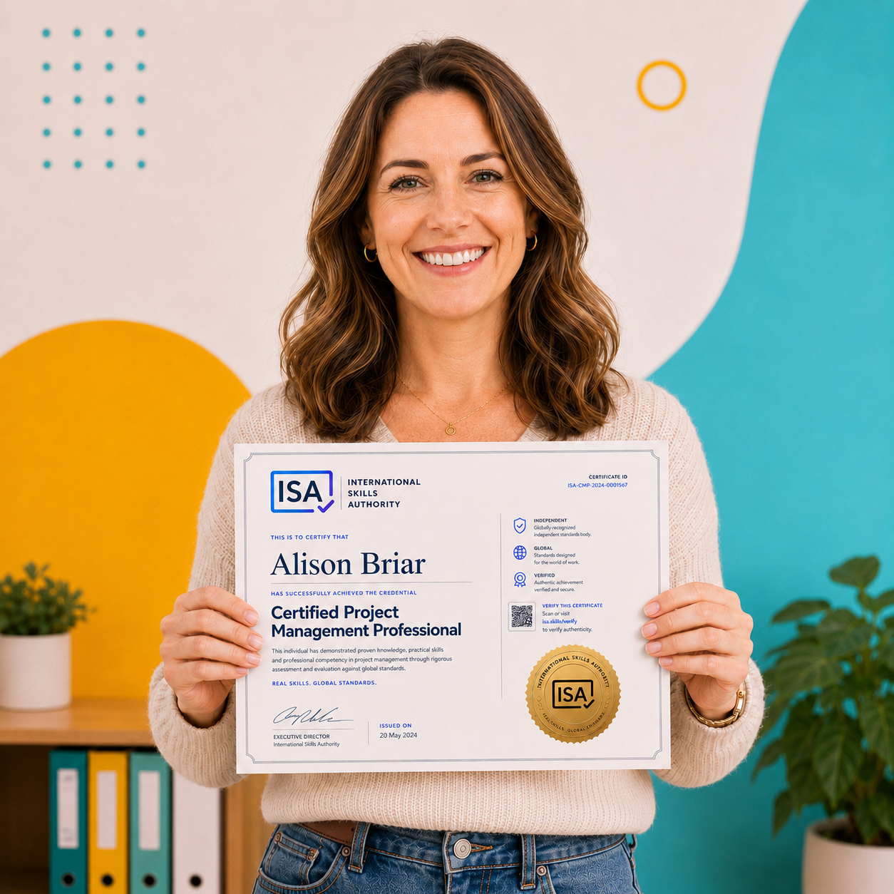 Professional with project management certificate